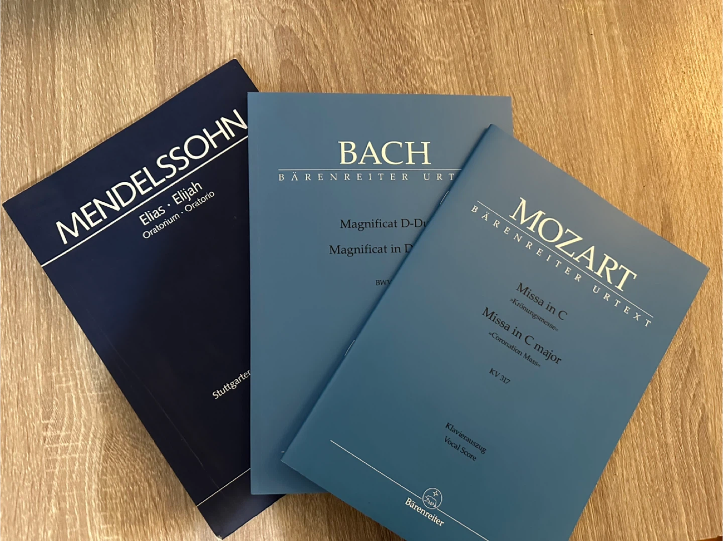 Vocal Score Music Books: Bach, Mozart, Mendelssohn