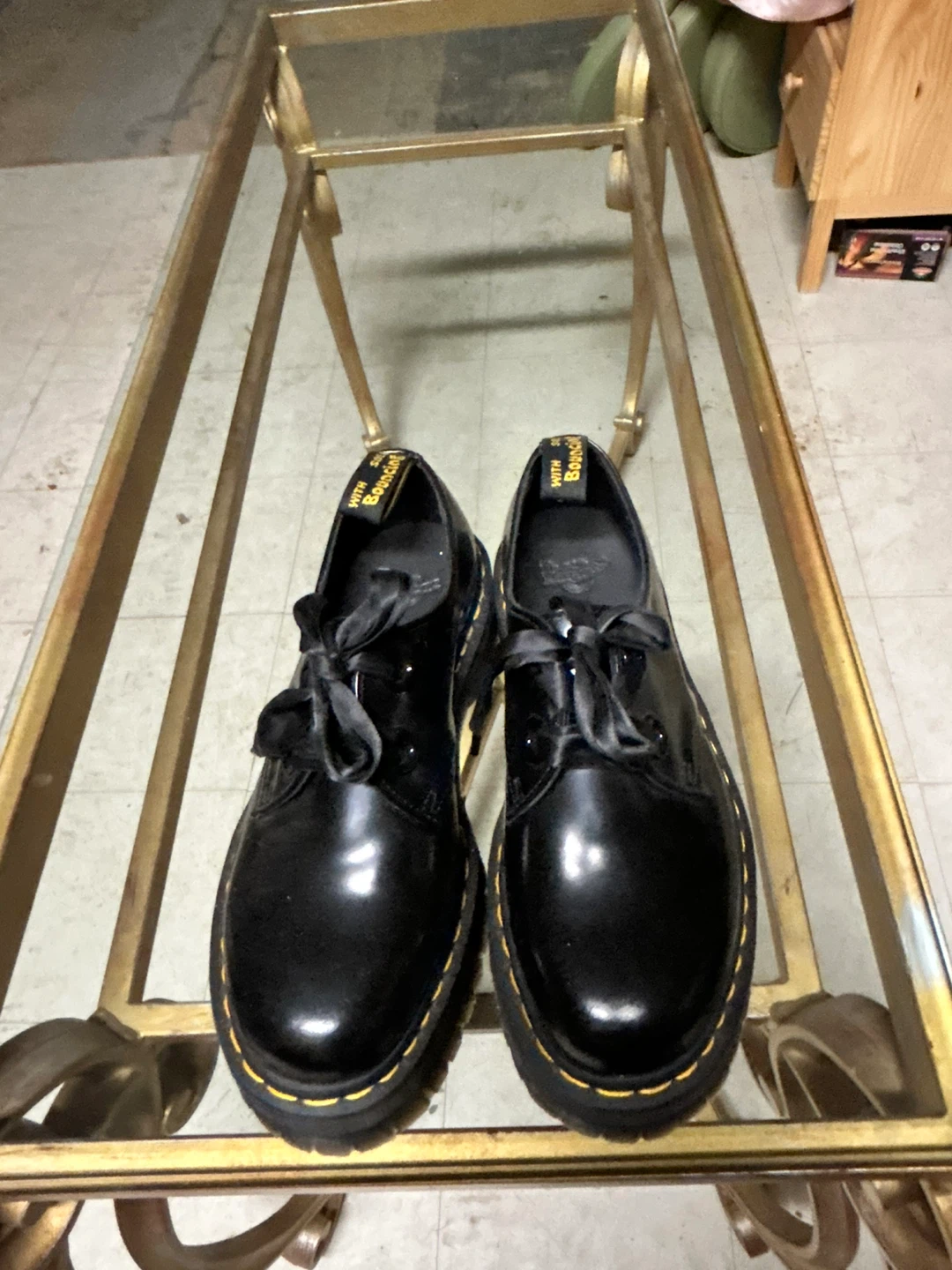 Dr. Martens Black Patent Leather 3-Eye Shoes