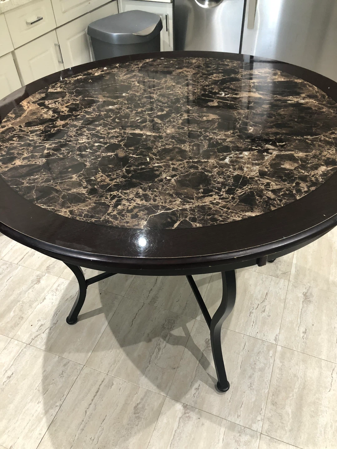 Marble Dining Table and 2 Chairs - photo 2
