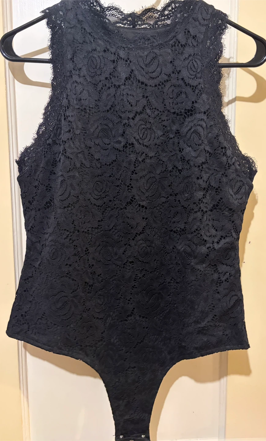 REORIA Black Lace Halter Bodysuit - photo 3