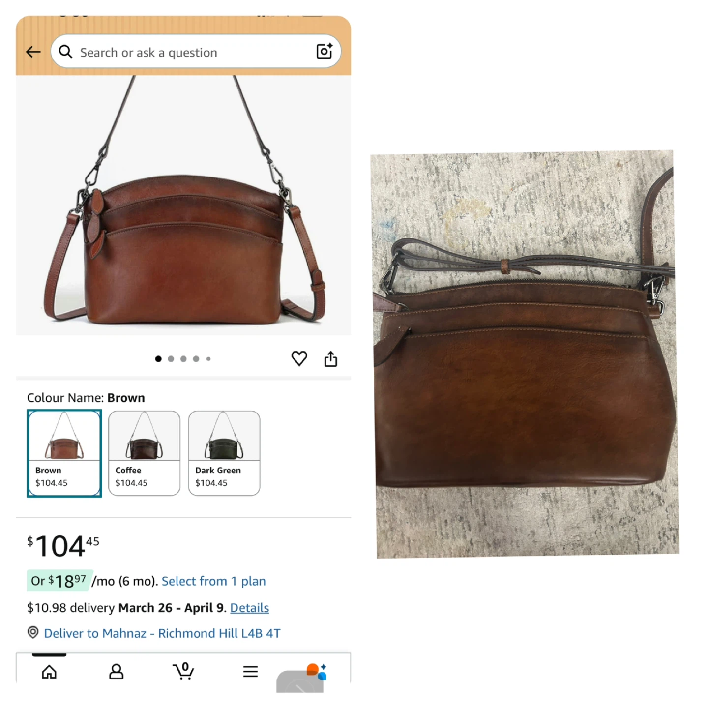 Brown Crossbody Bag