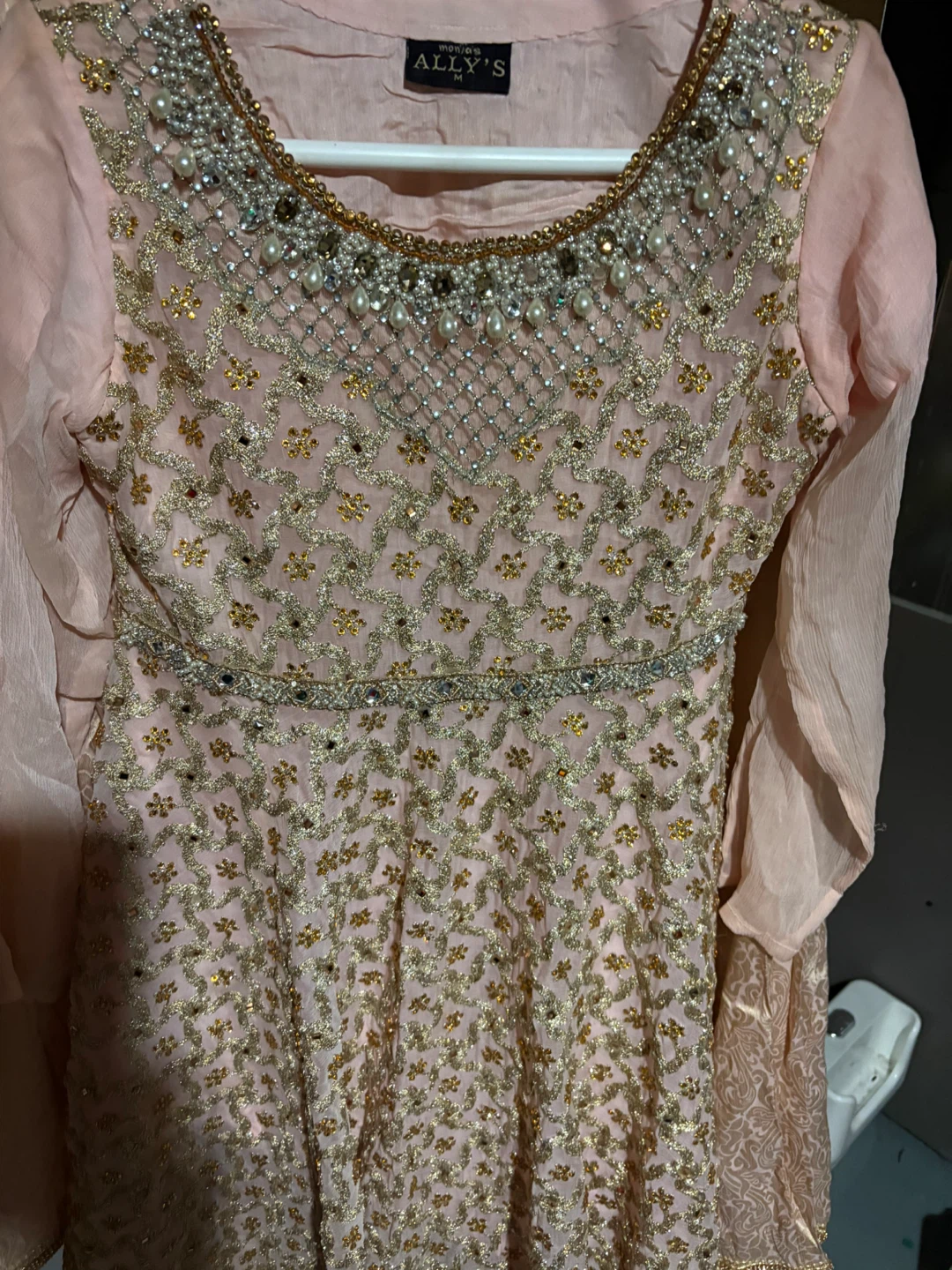 Ally's Pink Embroidered Dress