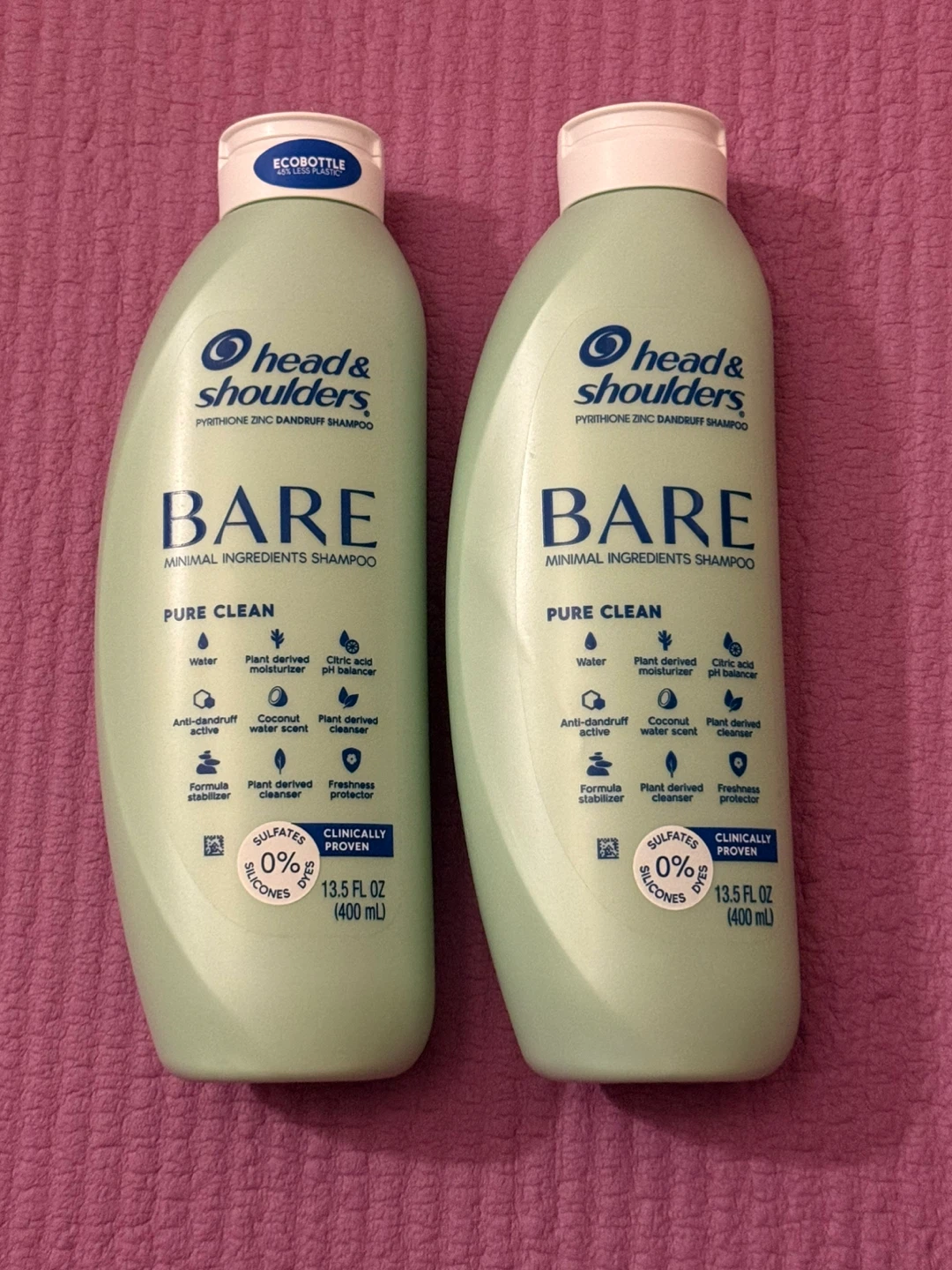 Head & Shoulders BARE Shampoo,13.5 fl oz (2 Pack)
