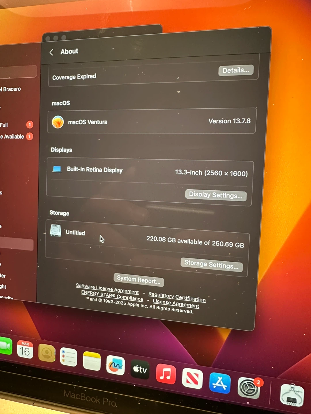 MacBook Pro | 8GB Ram | 256GB SSD | Low Cycles | - photo 3