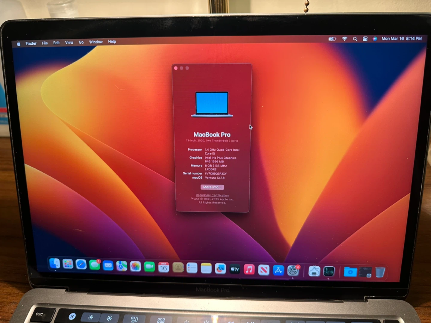 MacBook Pro | 8GB Ram | 256GB SSD | Low Cycles | - photo 2