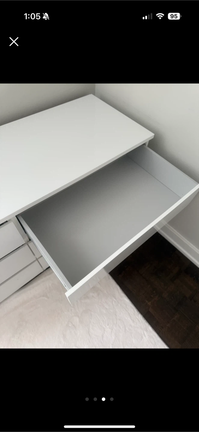 IKEA STORKLINTA 6-drawer dresser white - photo 3