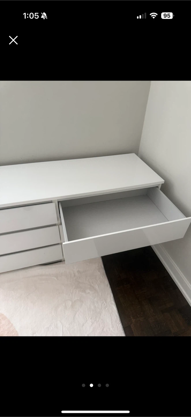 IKEA STORKLINTA 6-drawer dresser white - photo 2