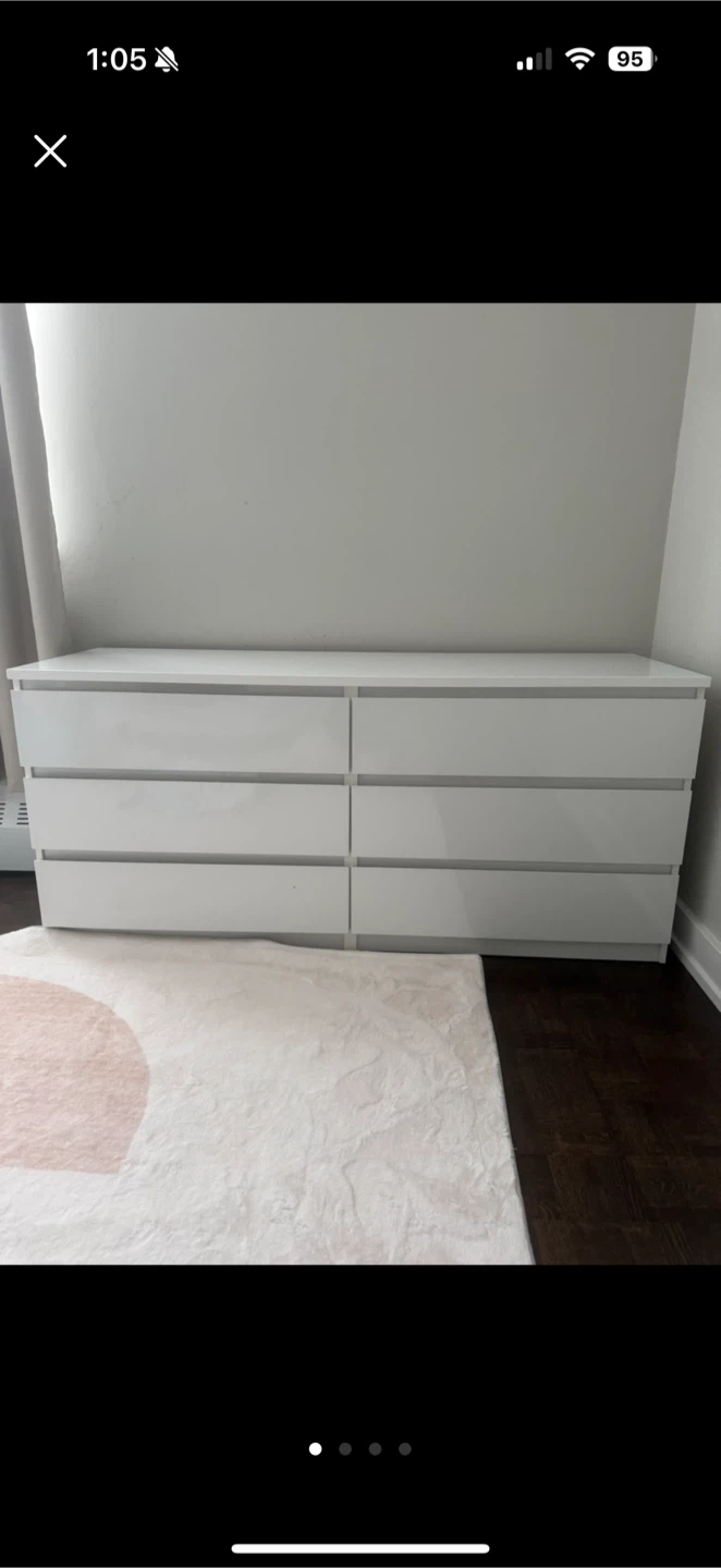 IKEA STORKLINTA 6-drawer dresser white