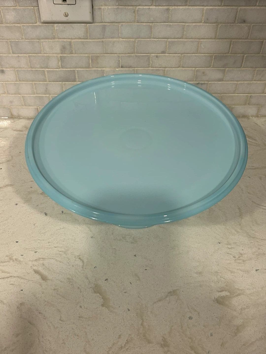Light Blue Glass Cake Stand - photo 2