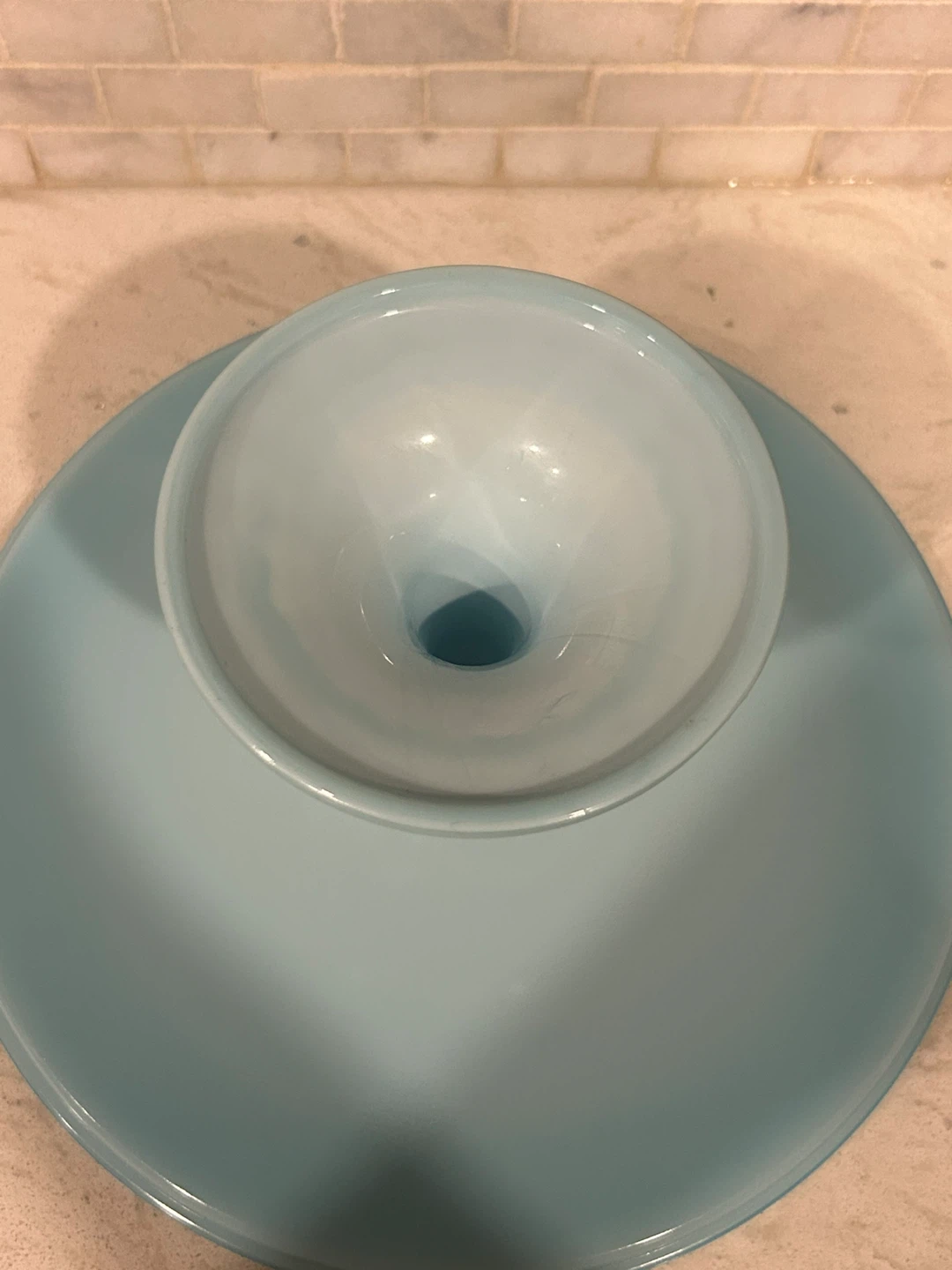 Light Blue Glass Cake Stand - photo 4