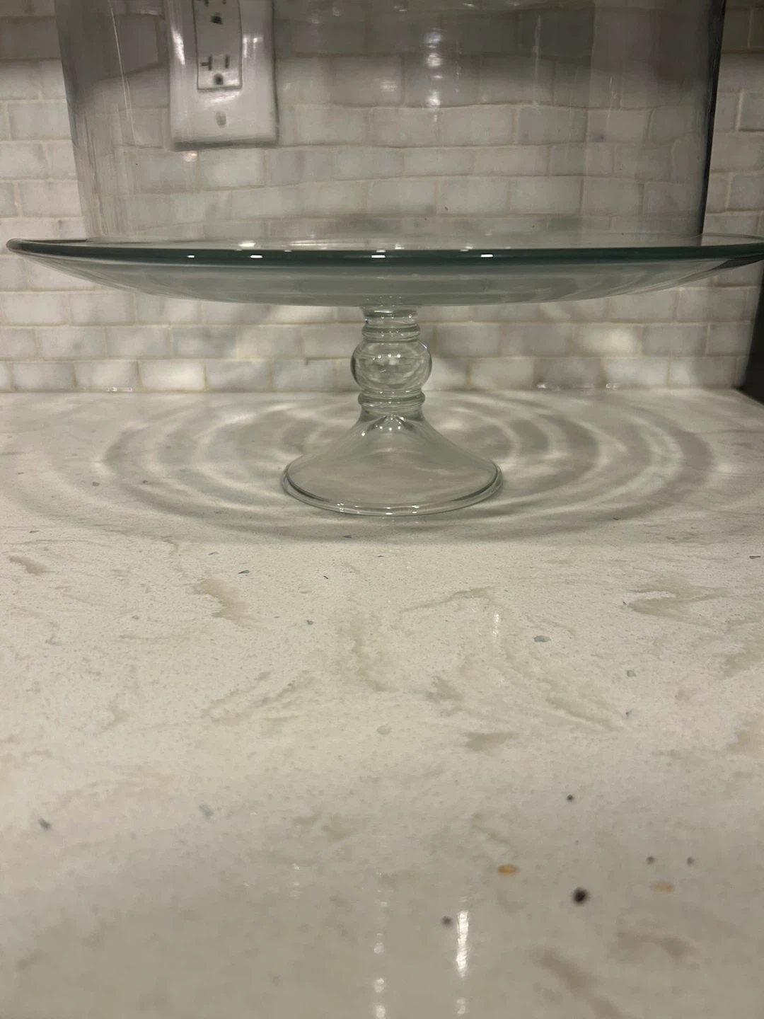 Glass Cake Stand with Dome - photo 2