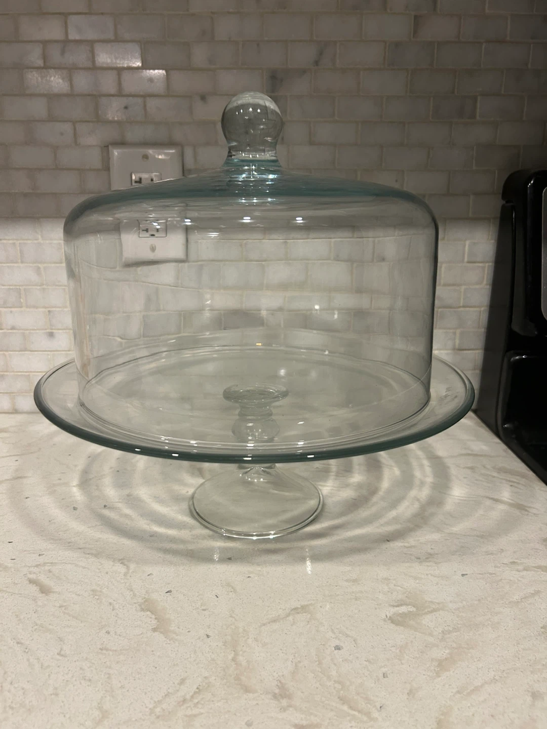 Glass Cake Stand with Dome