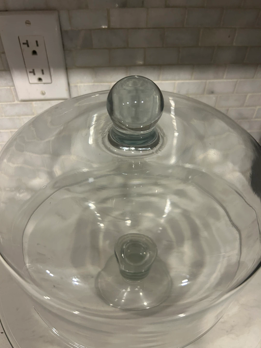Glass Cake Stand with Dome - photo 4