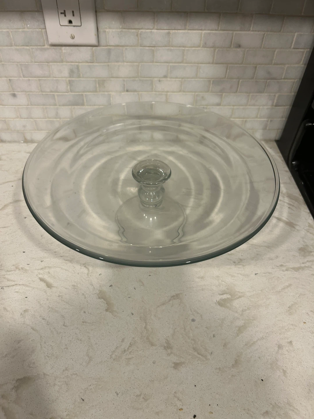 Glass Cake Stand with Dome - photo 3