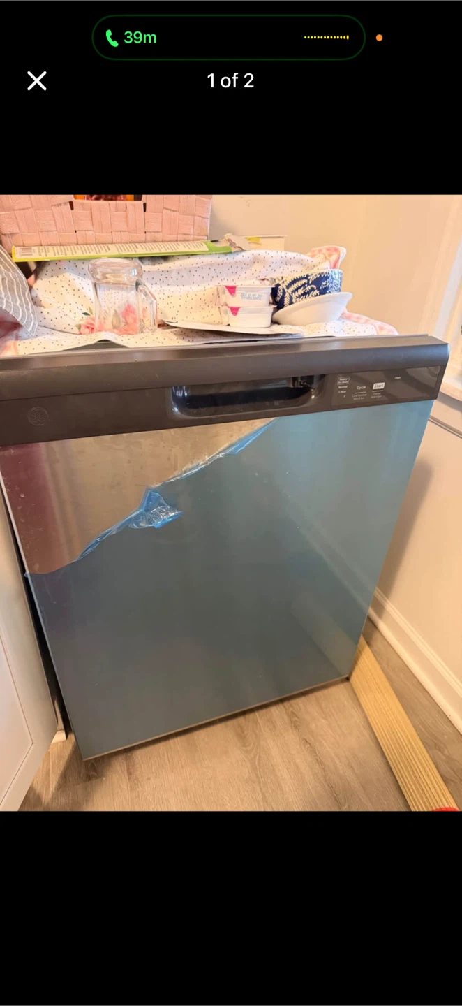 GE Dishwasher Stainless Steel Front