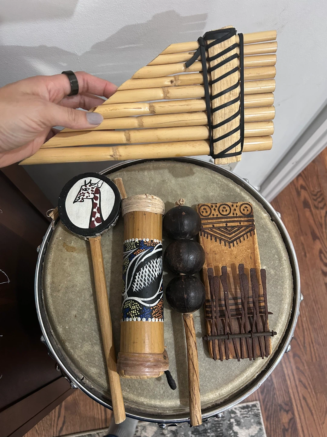 Set of 5 African-Inspired Musical Instruments