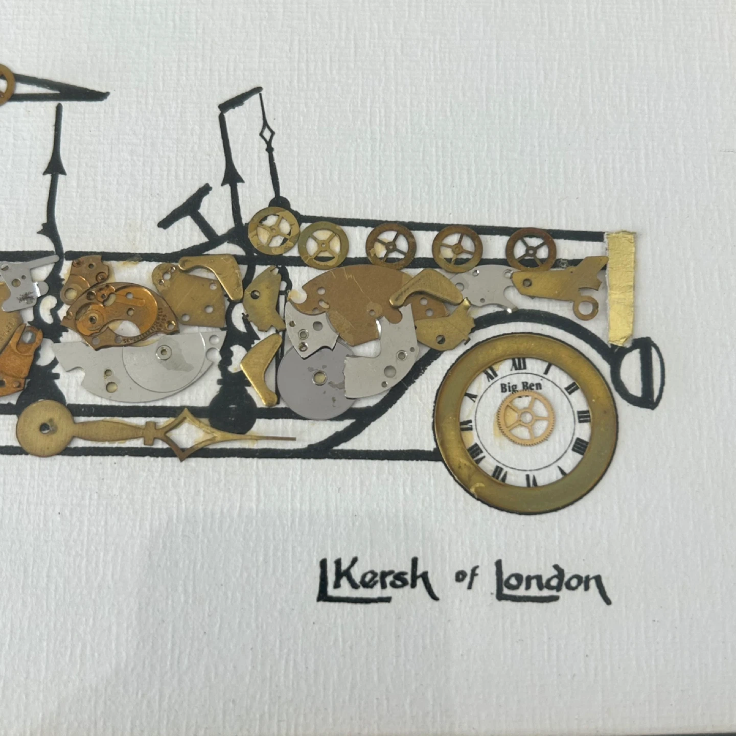 Vintage L. Kersh London Horological Collage –  (Certified) - photo 4