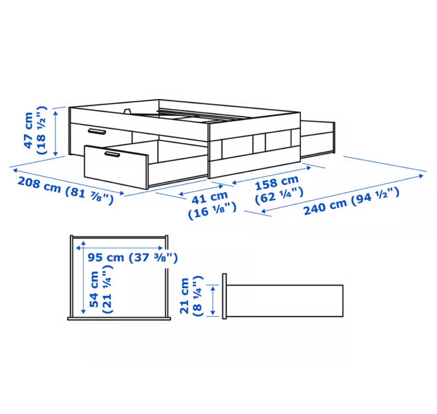 Ikea Brimnes Bed - photo 2