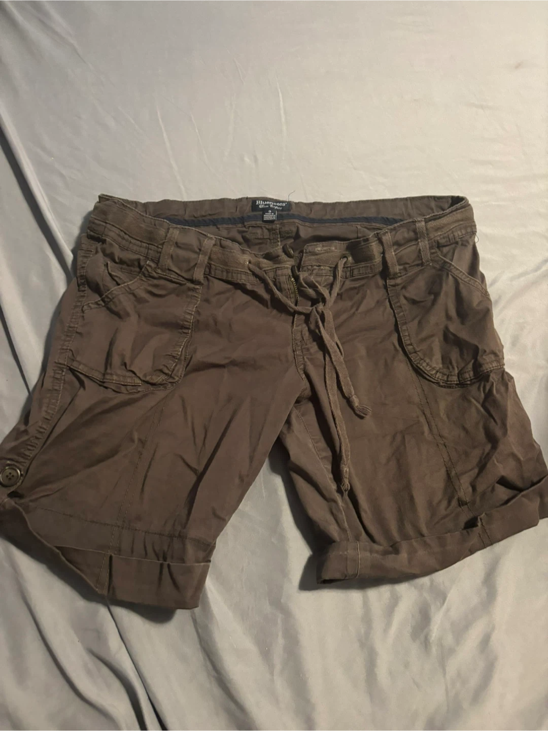 Blue Notes Denim Company Women's Size 9 Brown Cargo Shorts