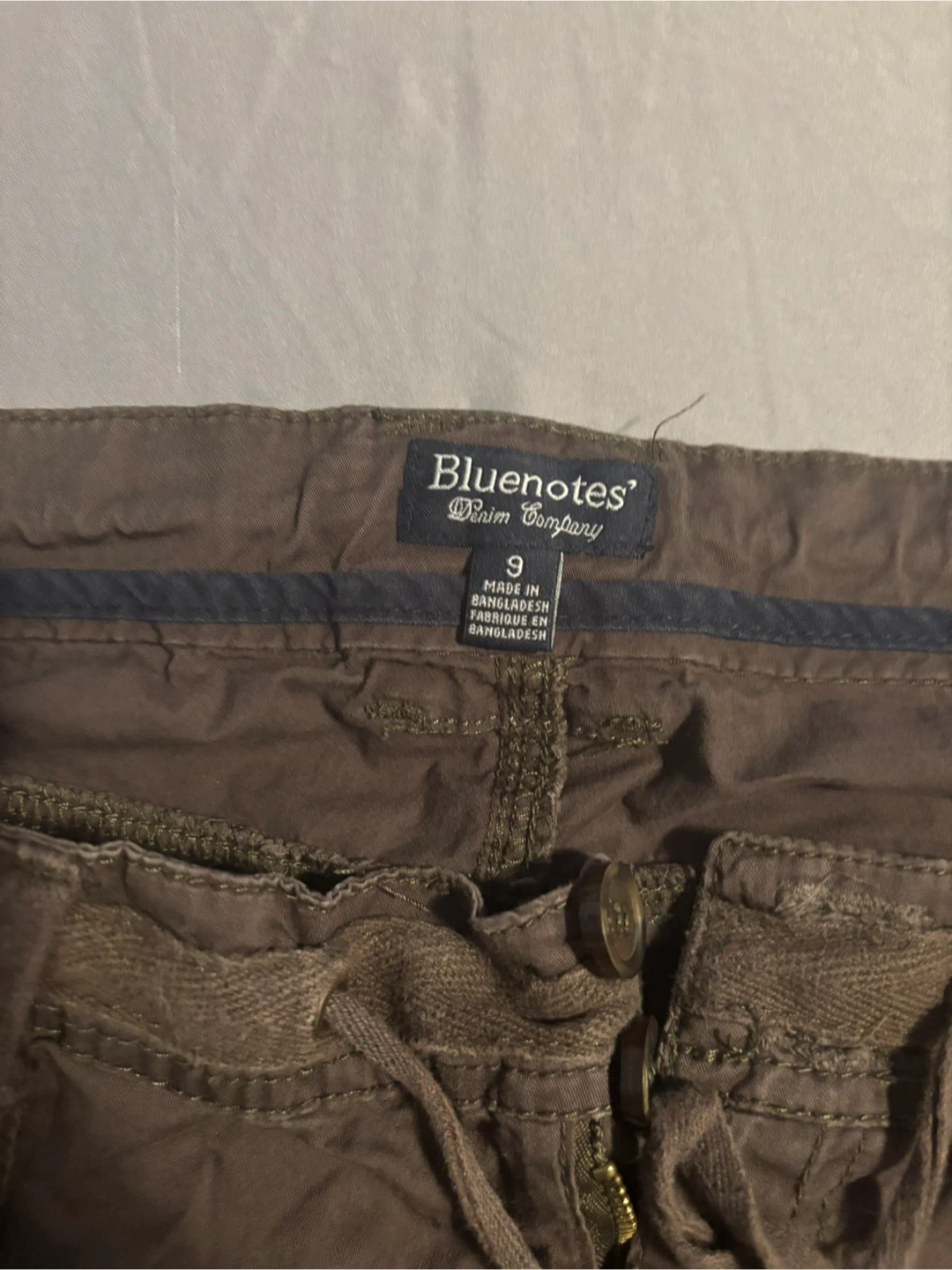 Blue Notes Denim Company Women's Size 9 Brown Cargo Shorts - photo 2