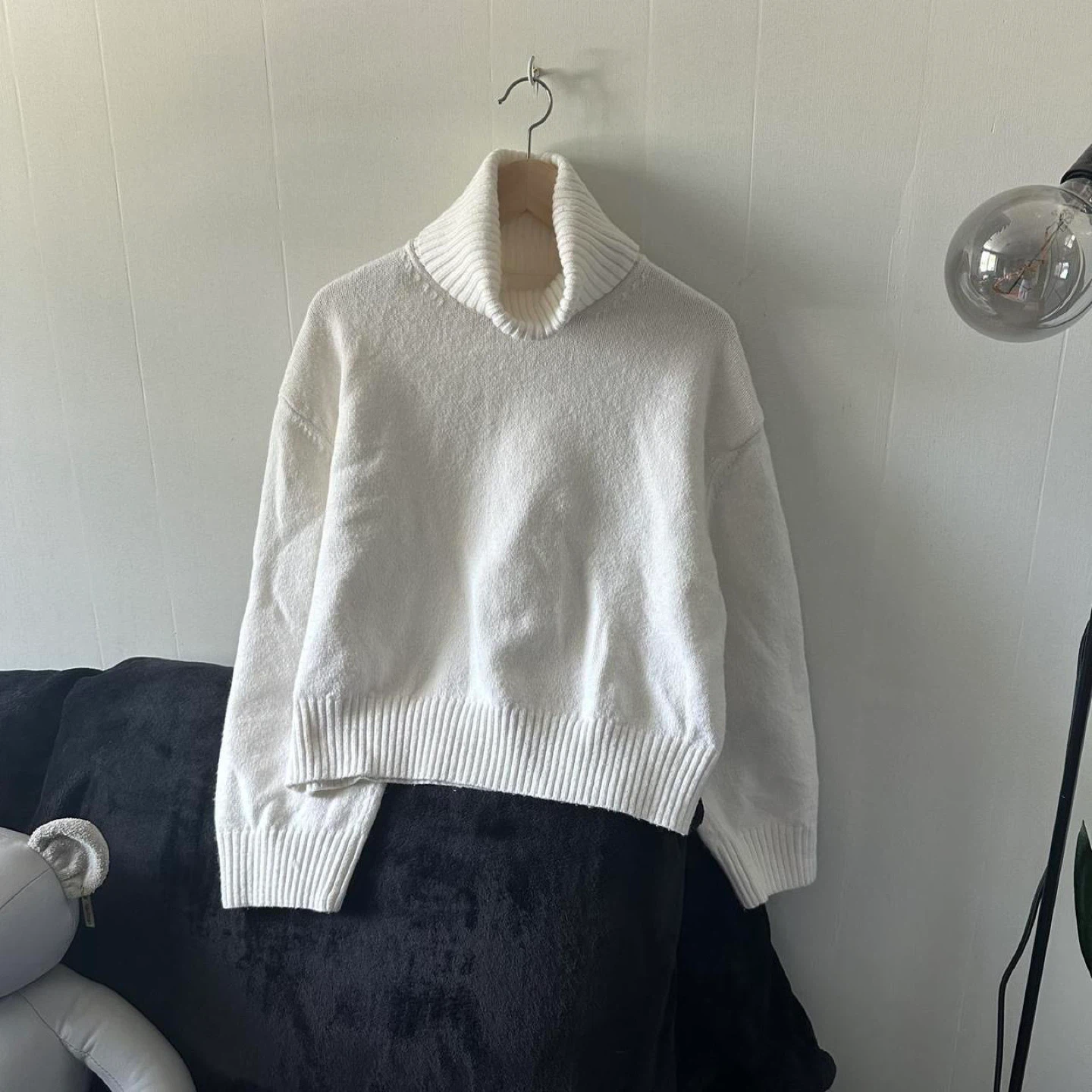 White Turtleneck Sweater