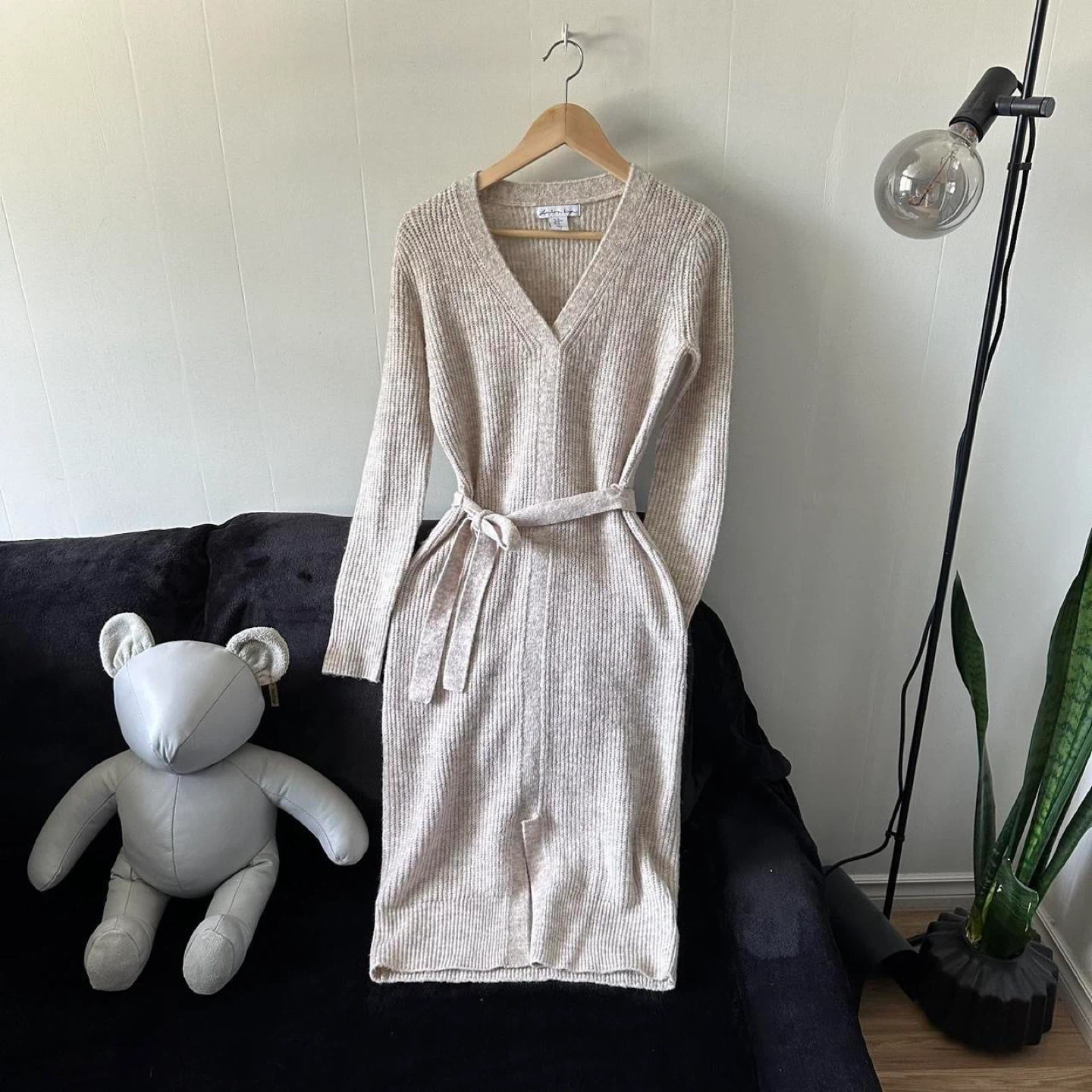Women's Cream and Pink Dress