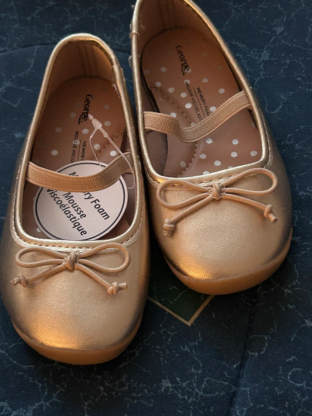 George Gold Ballet Flats - Size 10 Toddler