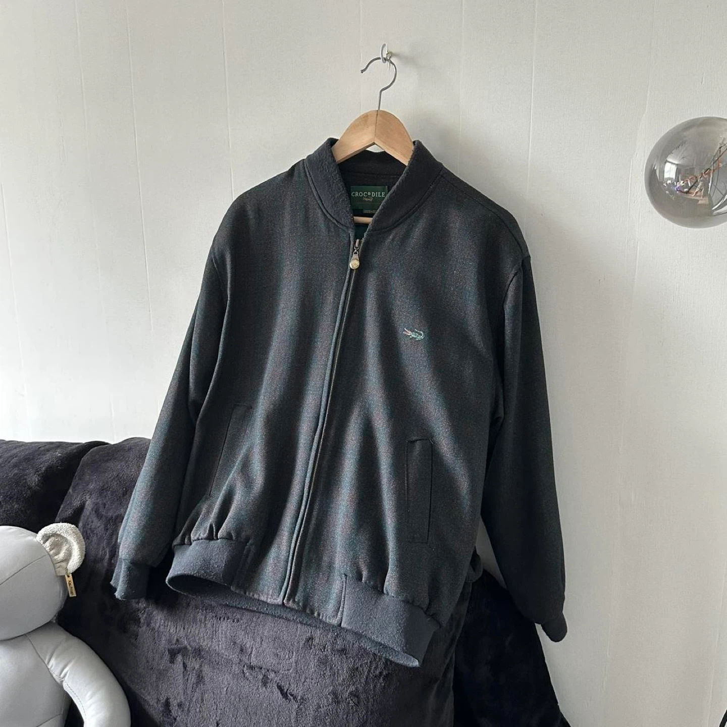 Dark green plaid bomber jacket - photo 4