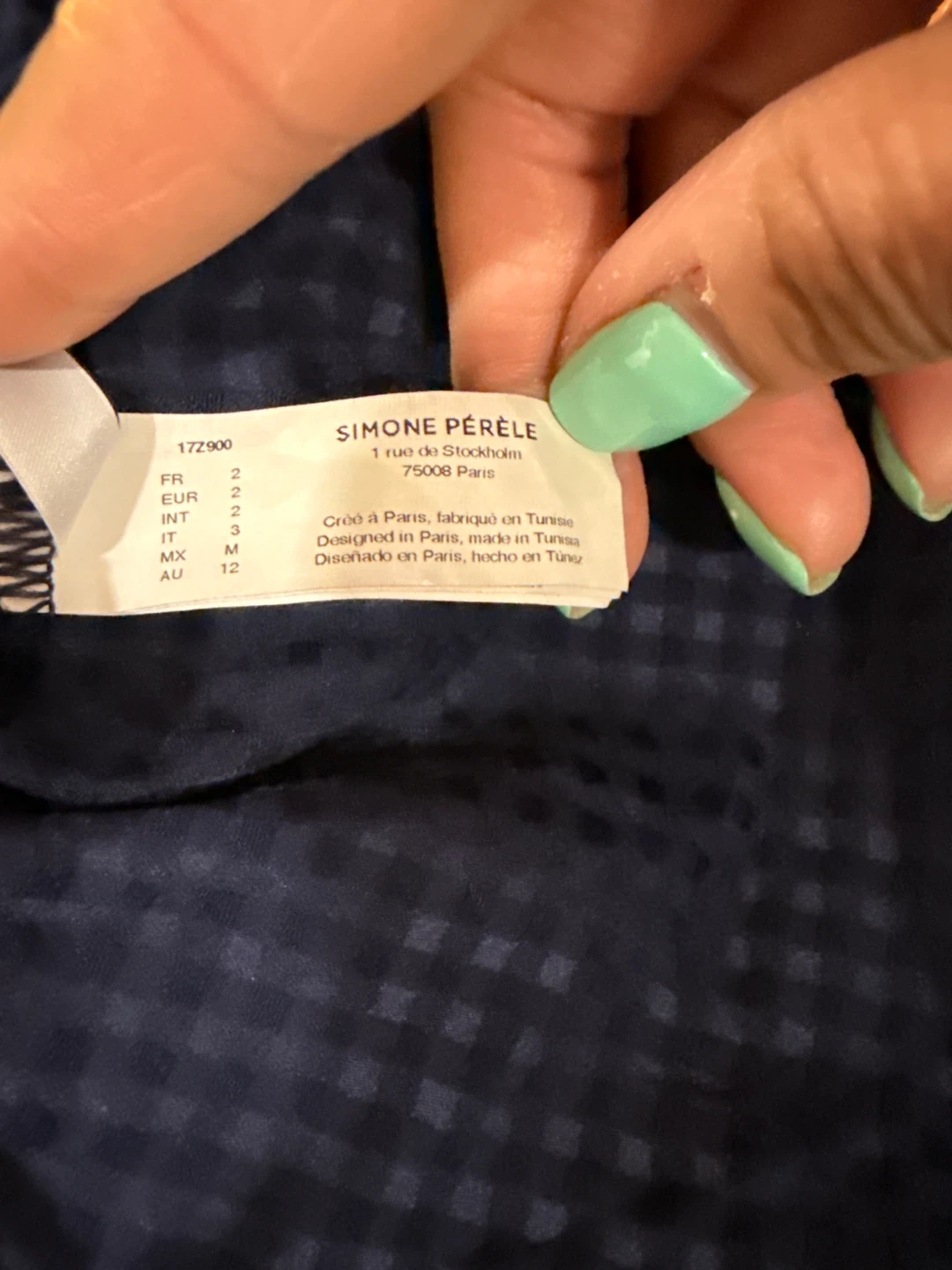 Simone Perele Navy Blue Sheer Floral Halter Top - photo 5
