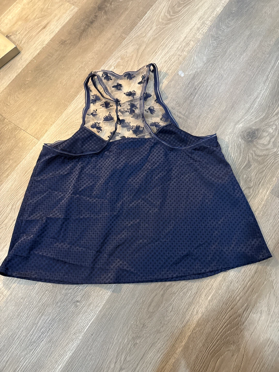Simone Perele Navy Blue Sheer Floral Halter Top - photo 3