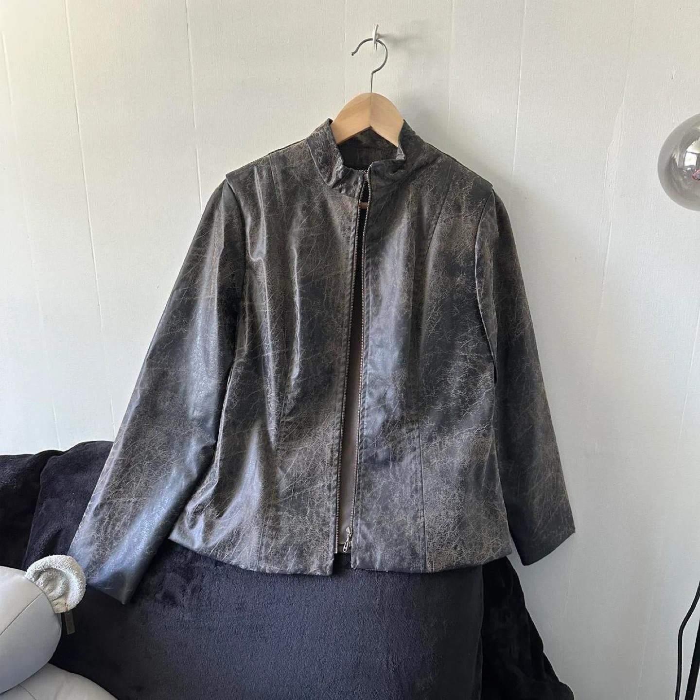 Women's Faux Leather Jacket - photo 3