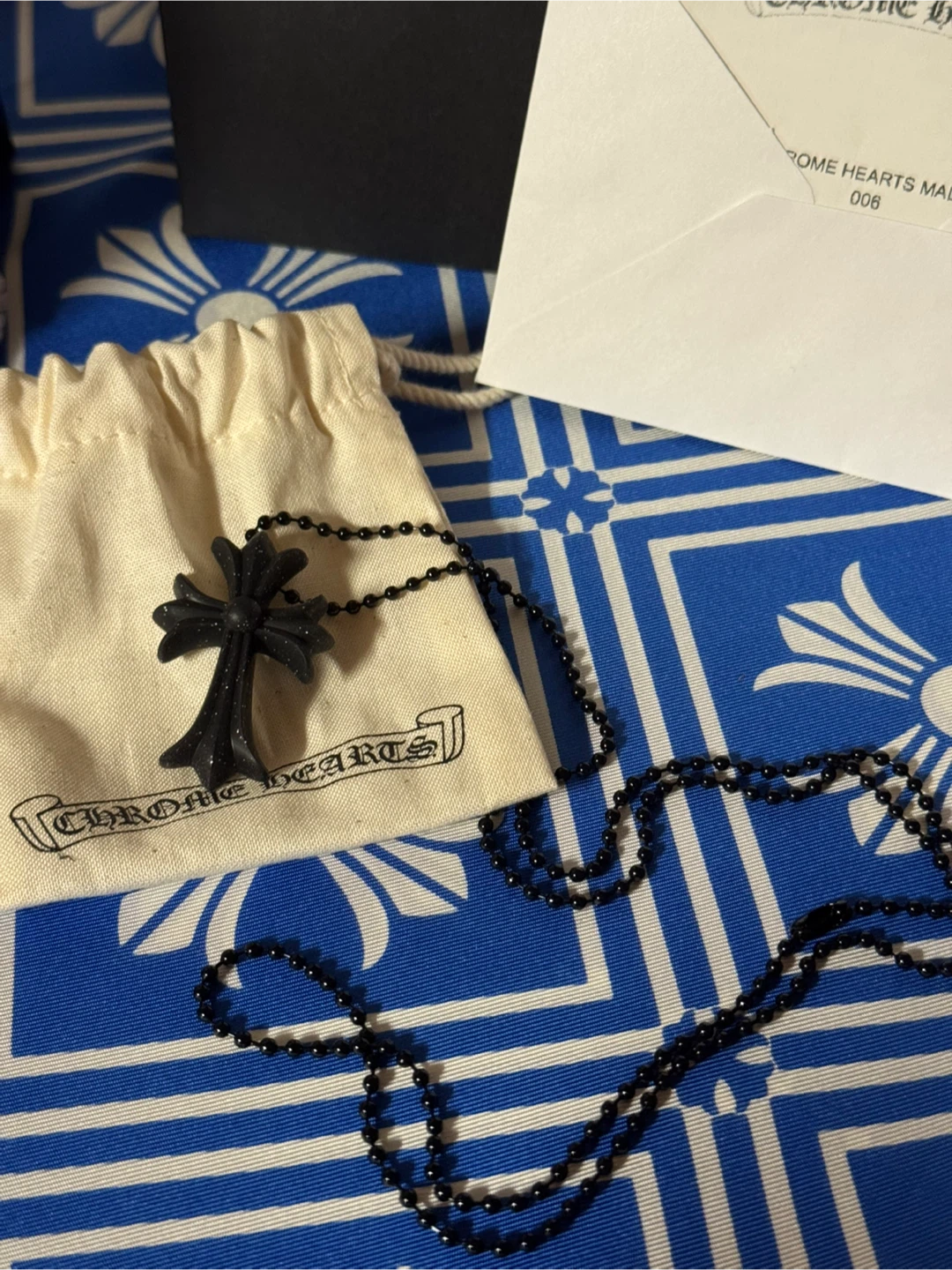 Chrome Hearts Silichrome Cross Necklace