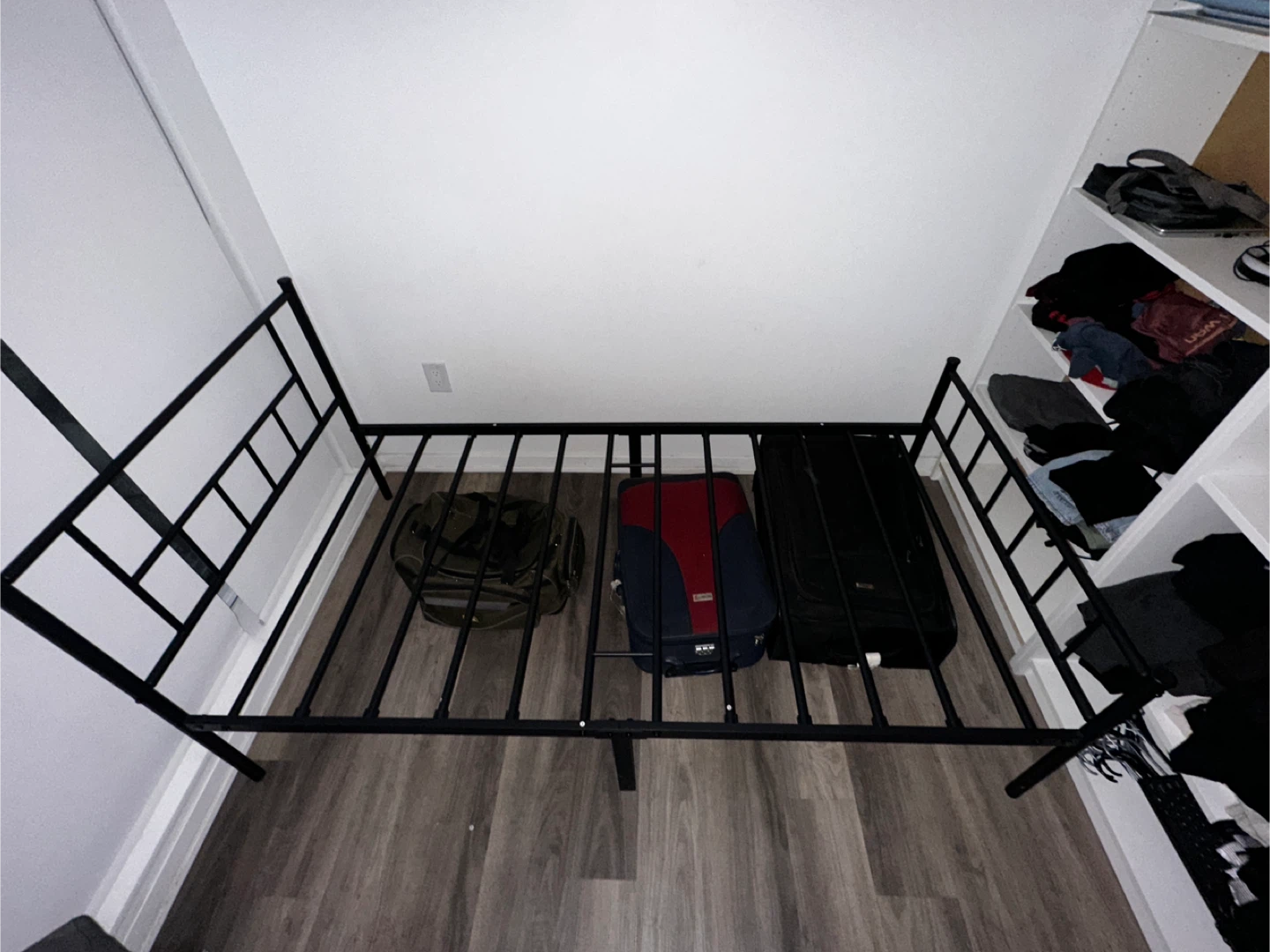 Black Metal Twin Bed Frame - photo 2
