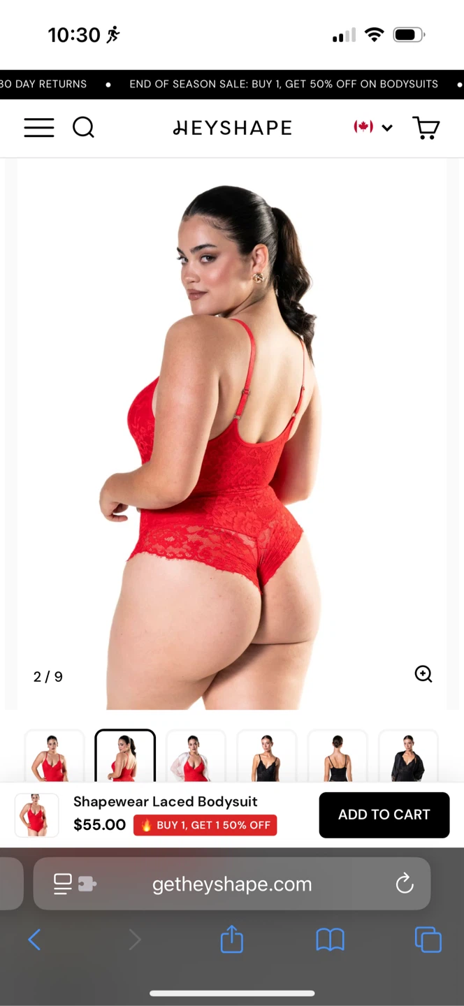 Heyshape Red Lace Bodysuit - Medium - photo 3