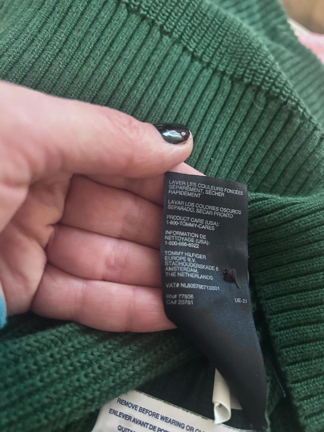Tommy Hilfiger Green Shawl Collar Sweater - photo 3