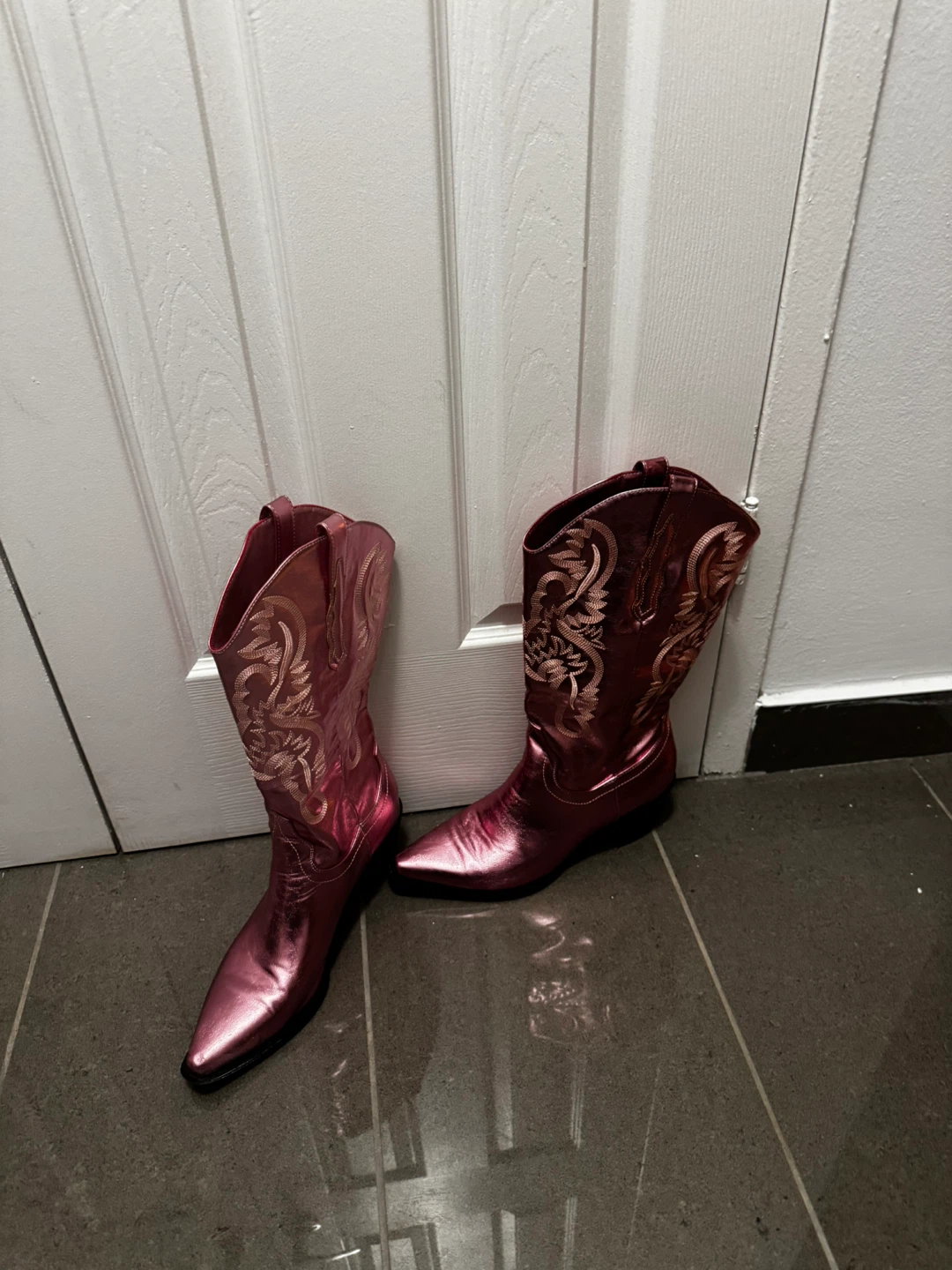 Metallic Pink Cowboy Boots - photo 3