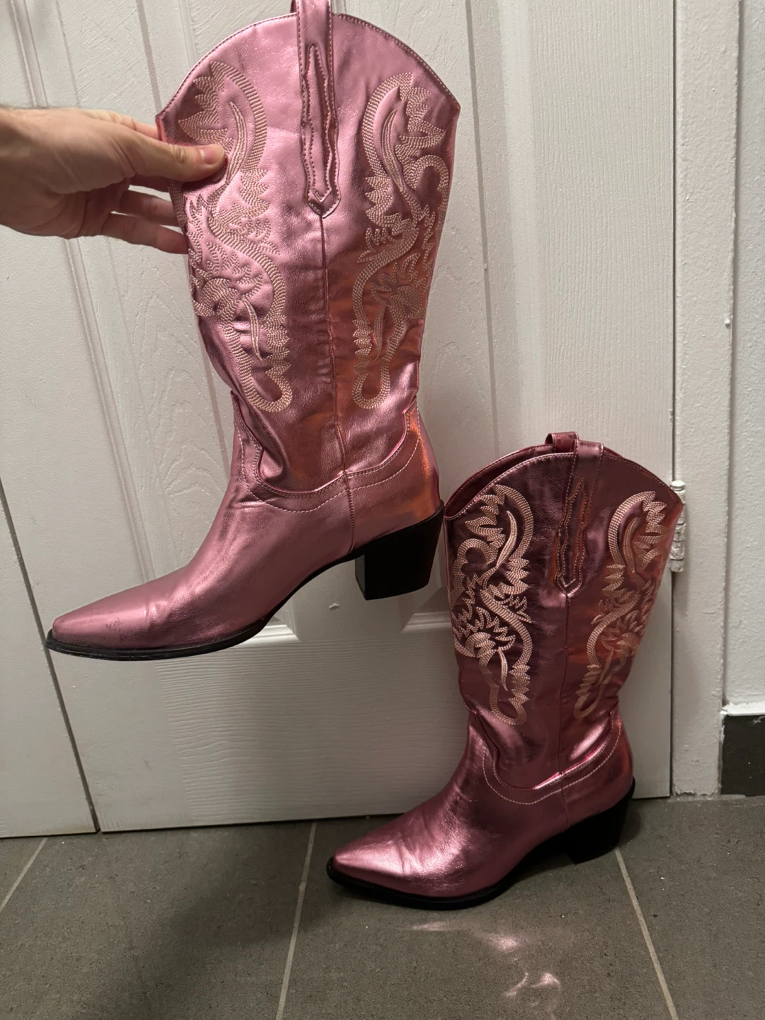 Metallic Pink Cowboy Boots - photo 2