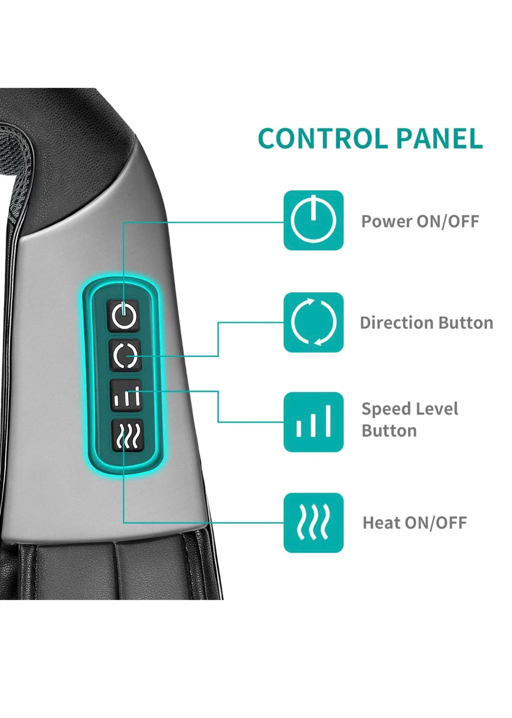 Nekteck Neck Massager with Heat - photo 3