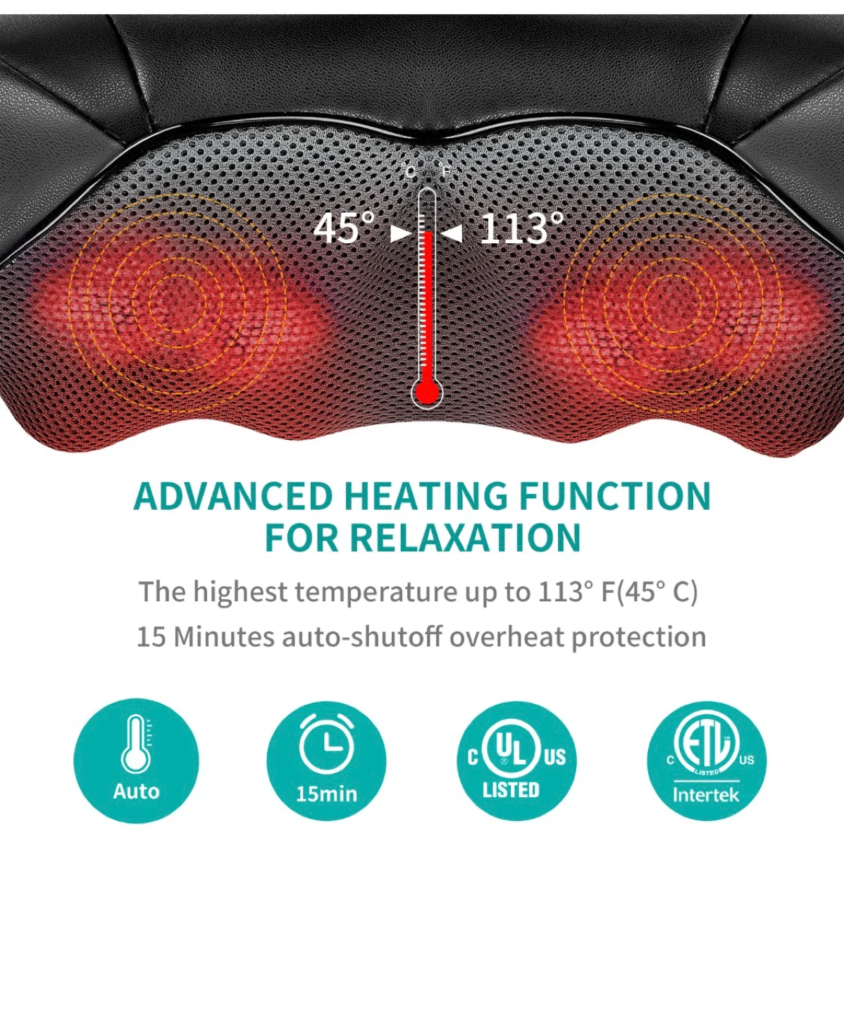 Nekteck Neck Massager with Heat - photo 4