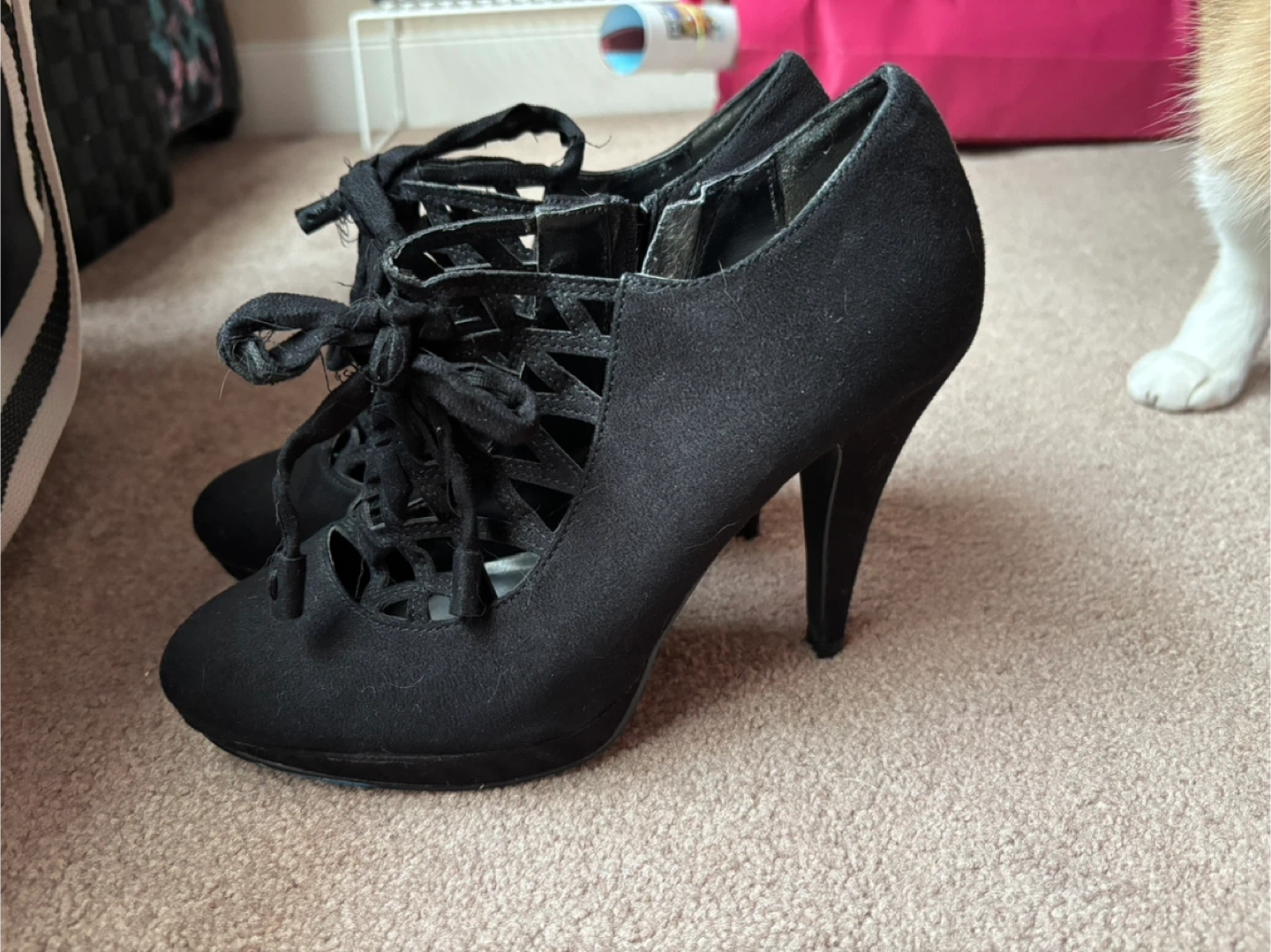 Black High Heel Booties