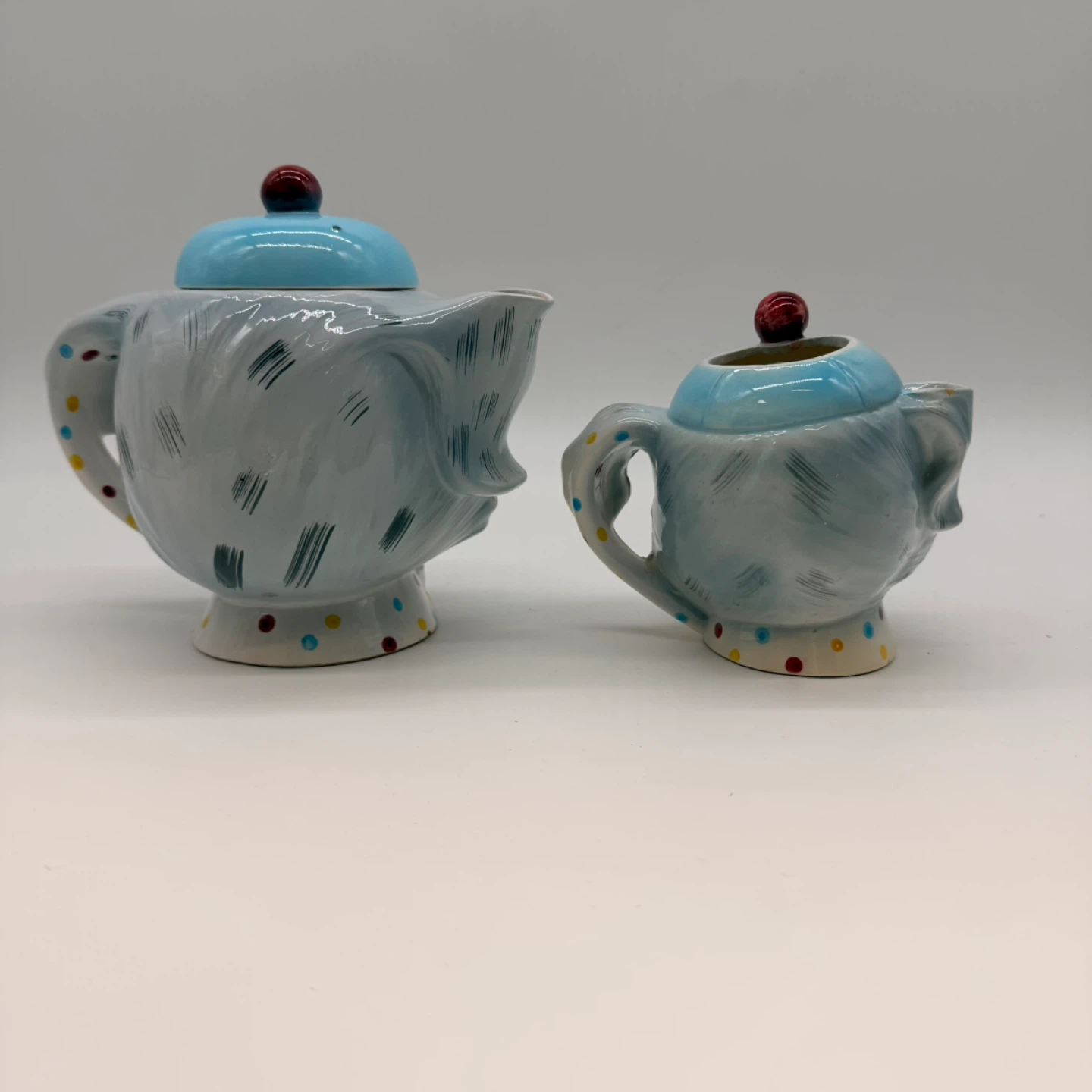 Vintage Lefton Puppy Dog Teapot & Creamer Set Japan Rare - photo 3