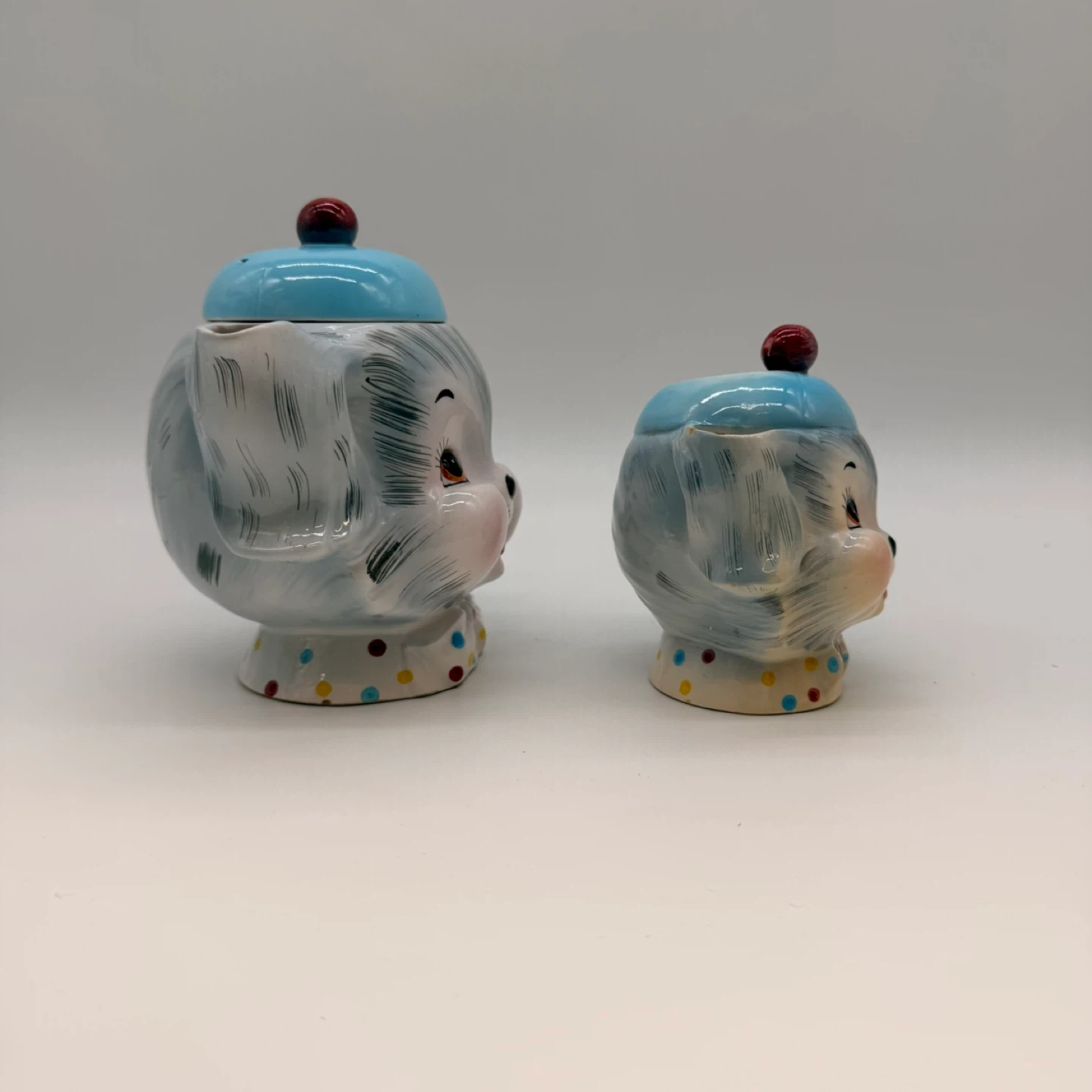 Vintage Lefton Puppy Dog Teapot & Creamer Set Japan Rare - photo 2