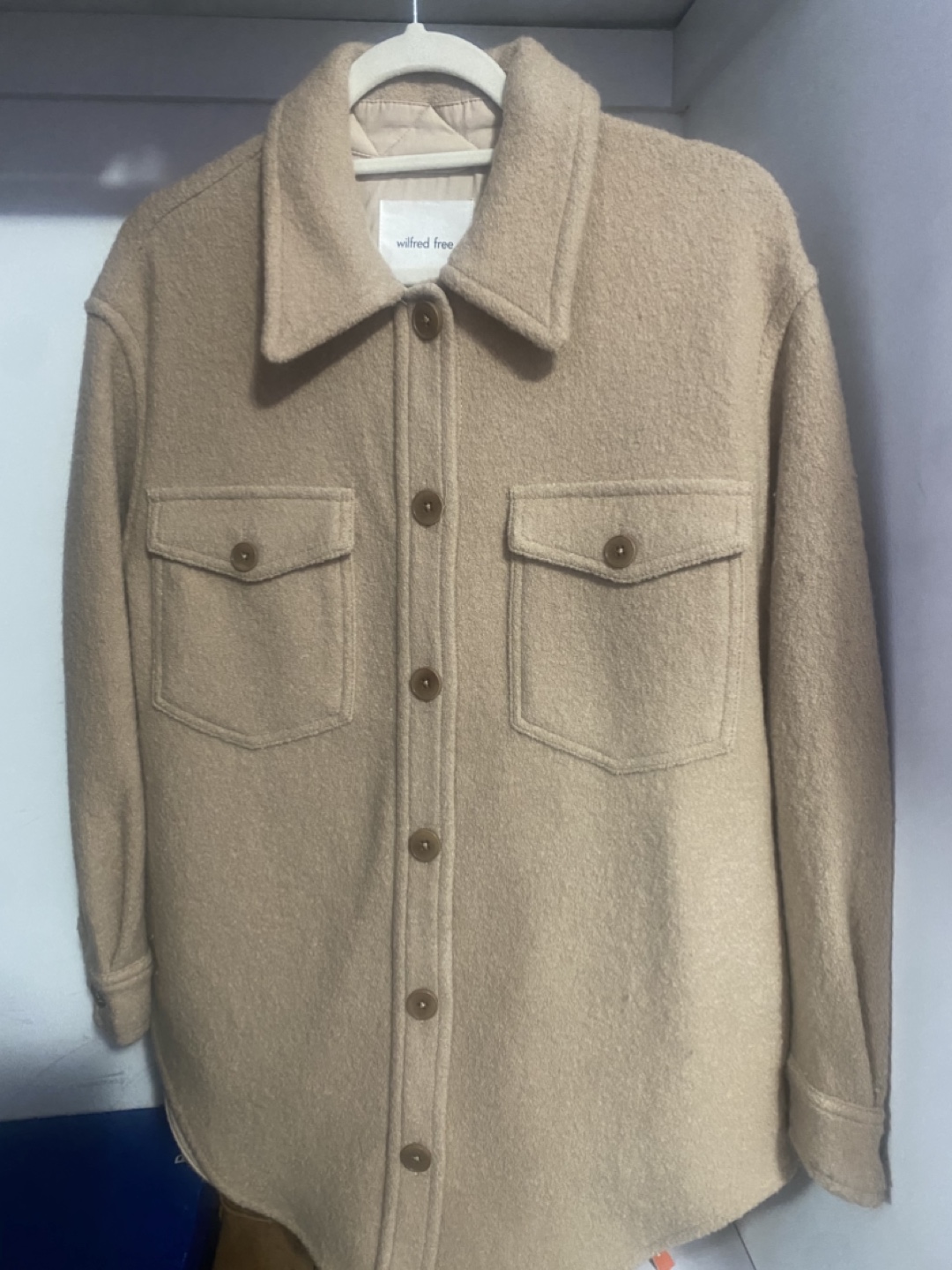 Wilfred Free Shacket Jacket Tan Medium
