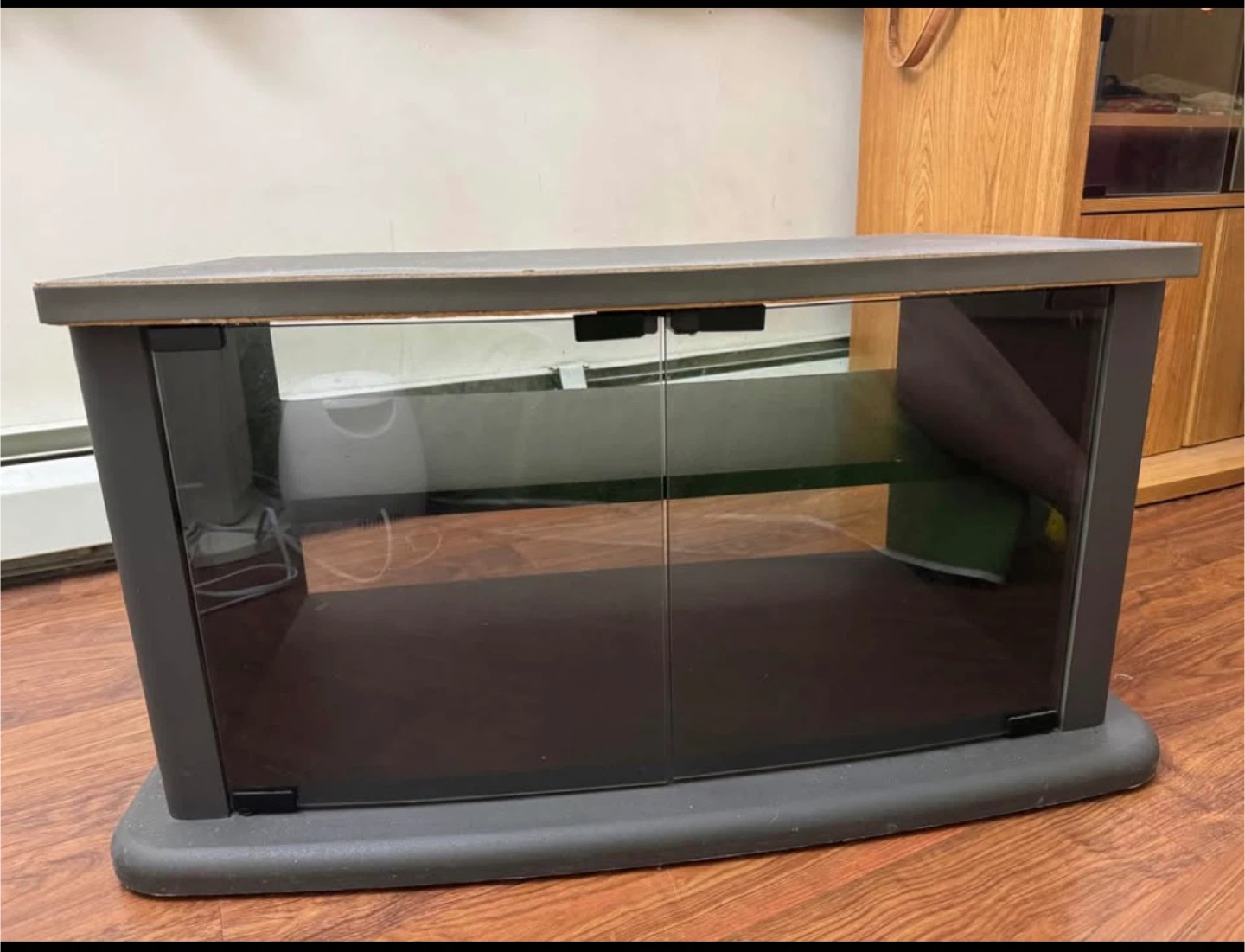 TV Stand with Glass Doors