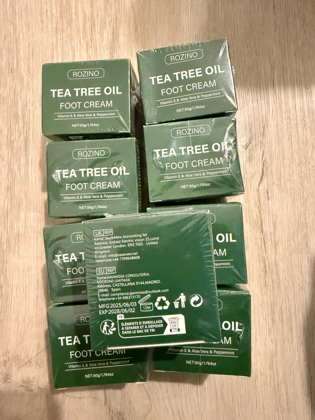 ROZINO Tea Tree Oil Foot Cream - 50g (Pack of 8) - photo 2