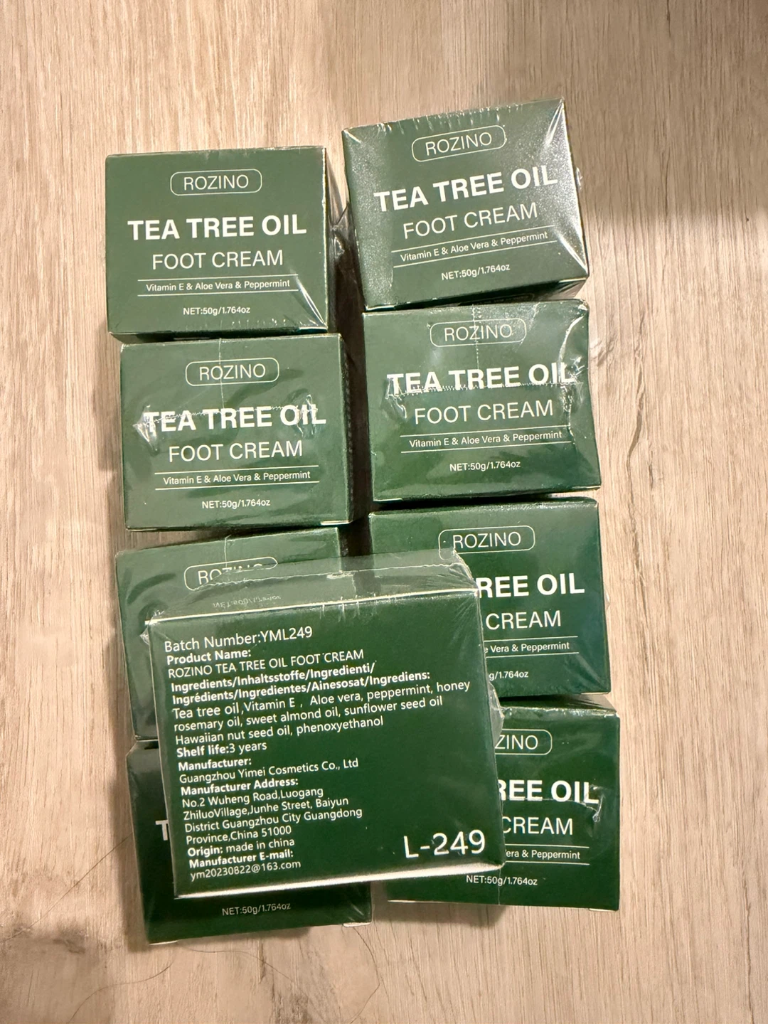 ROZINO Tea Tree Oil Foot Cream - 50g (Pack of 8)