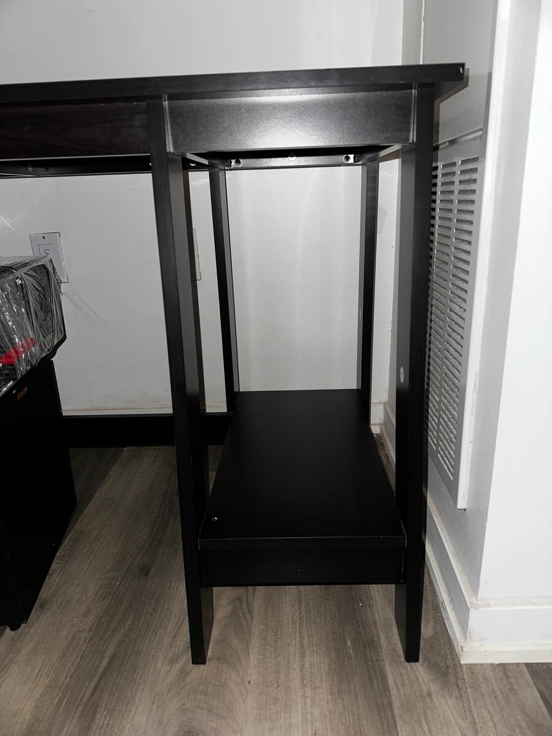 Black Wood Desk with Shelf - photo 4
