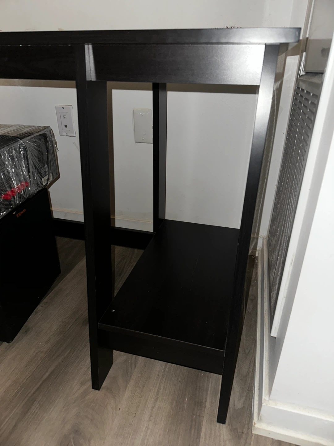 Black Wood Desk with Shelf - photo 5