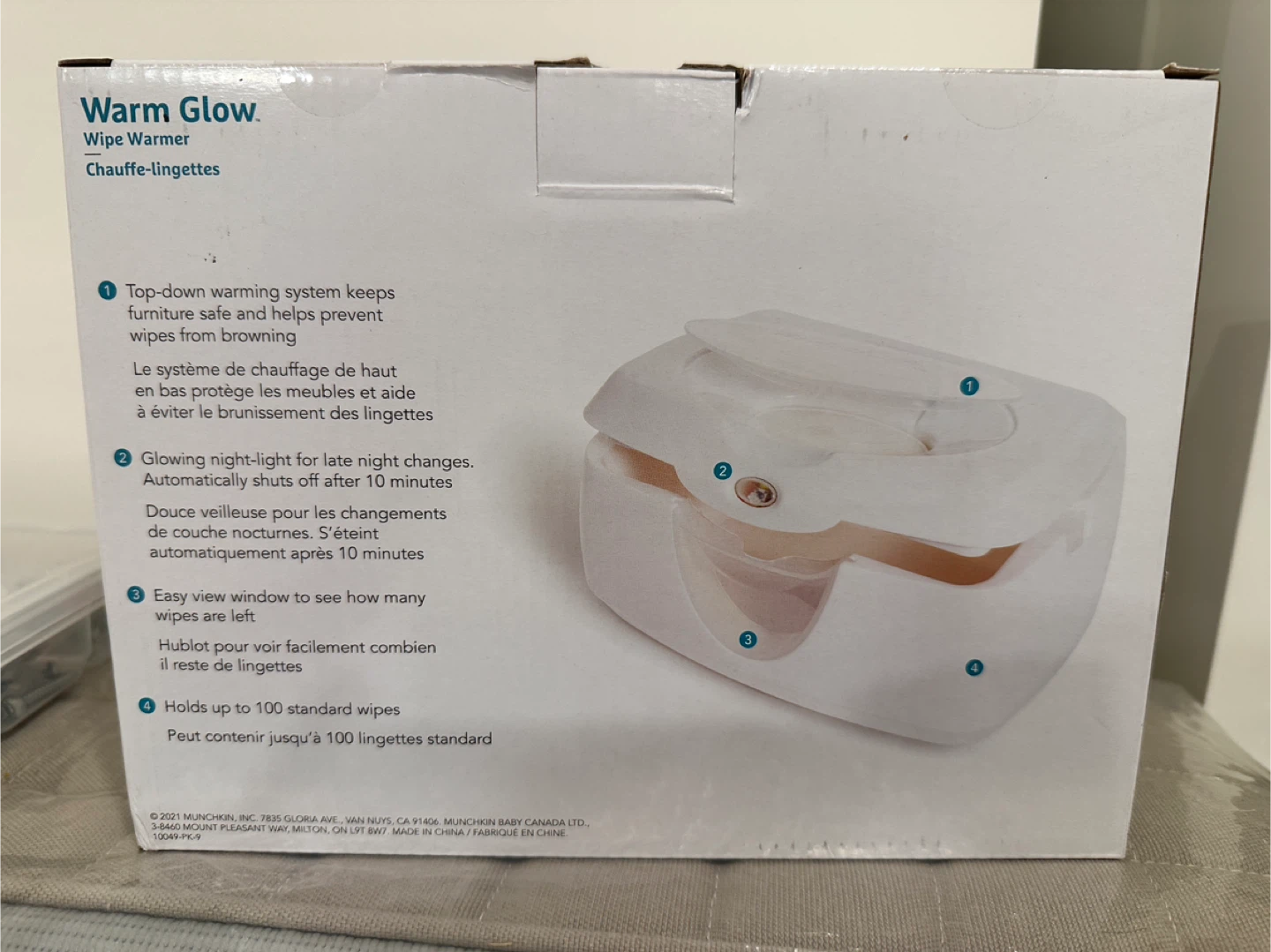 Munchkin Warm Glow Wipe Warmer – Brand New (Sealed) - photo 2