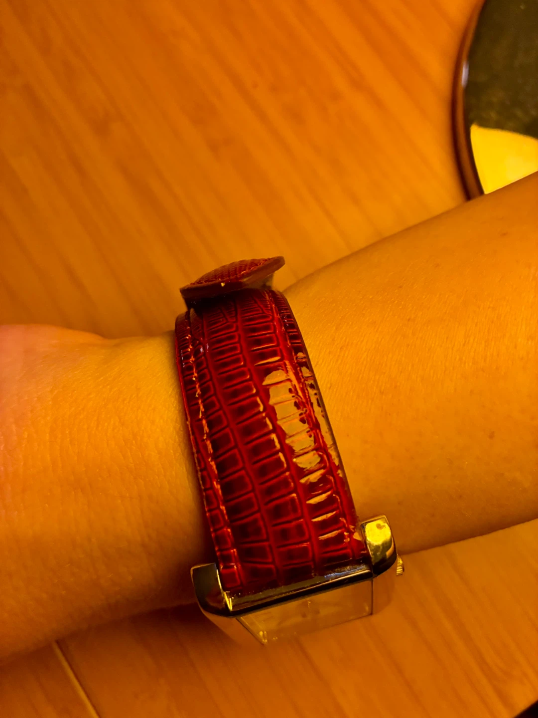 Red Women's Animal Print Watch Buckle Band Analog Fashion - photo 4